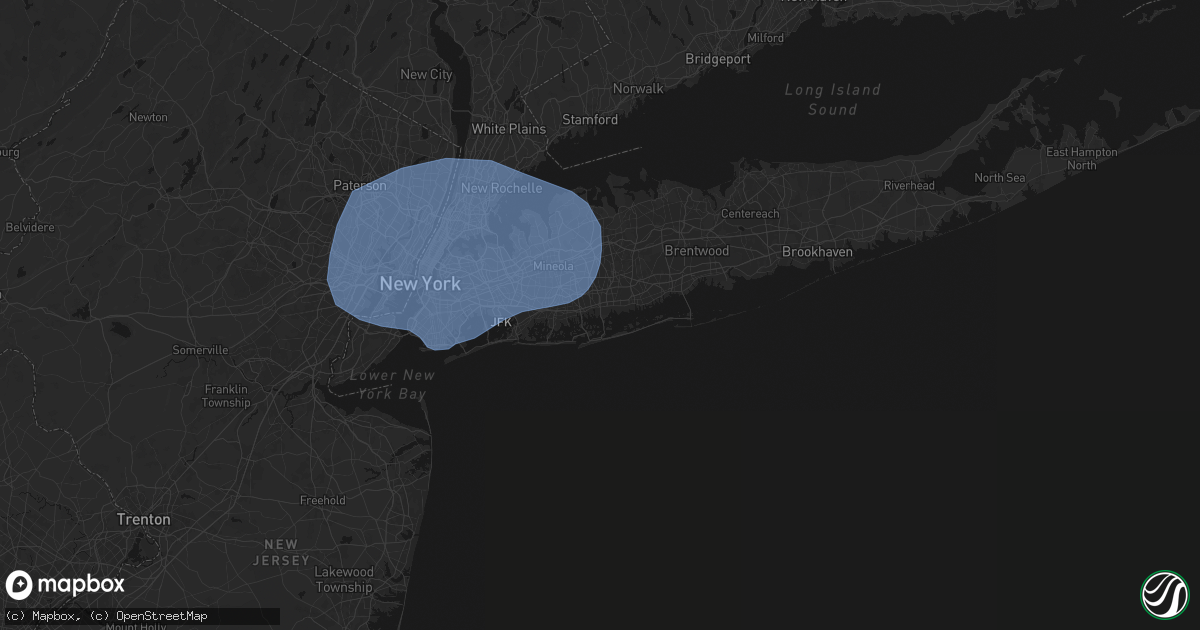 Hail map in Wantagh, NY on June 6, 2026