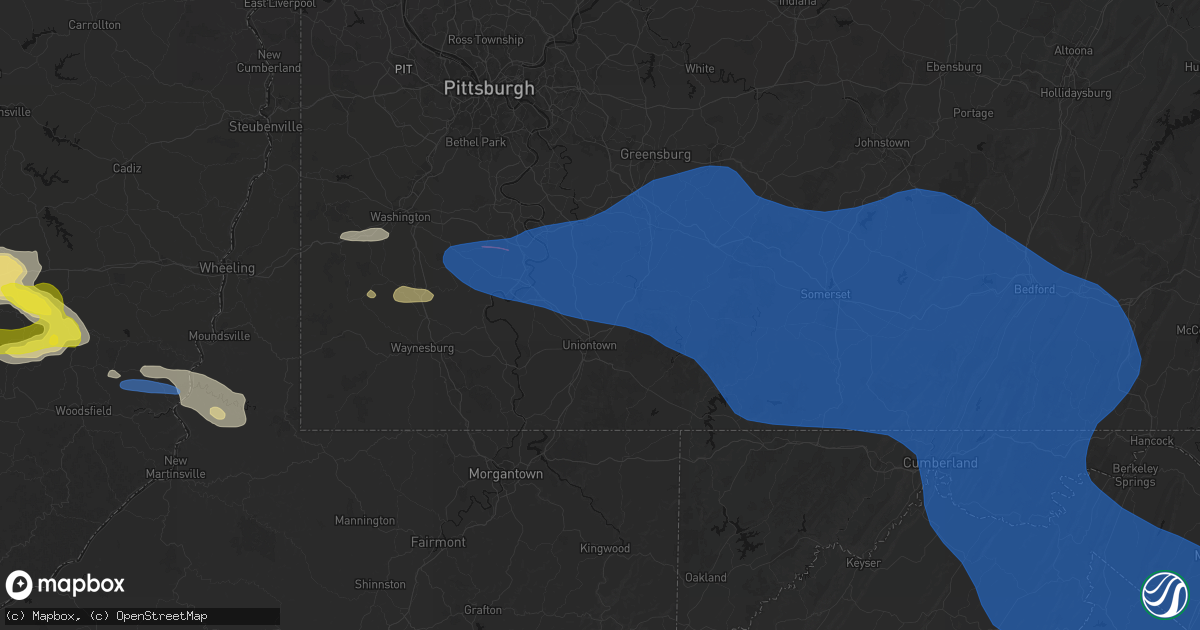 Hail map in West Leisenring, PA on June 6, 2026