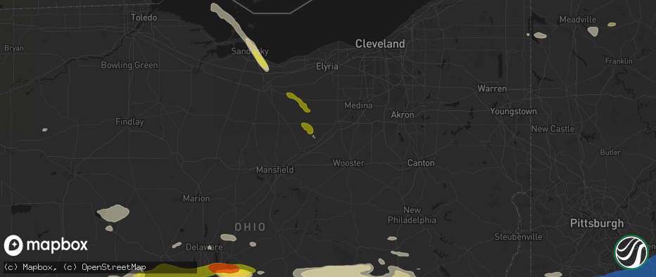 Hail map in West Salem, OH on June 6, 2026