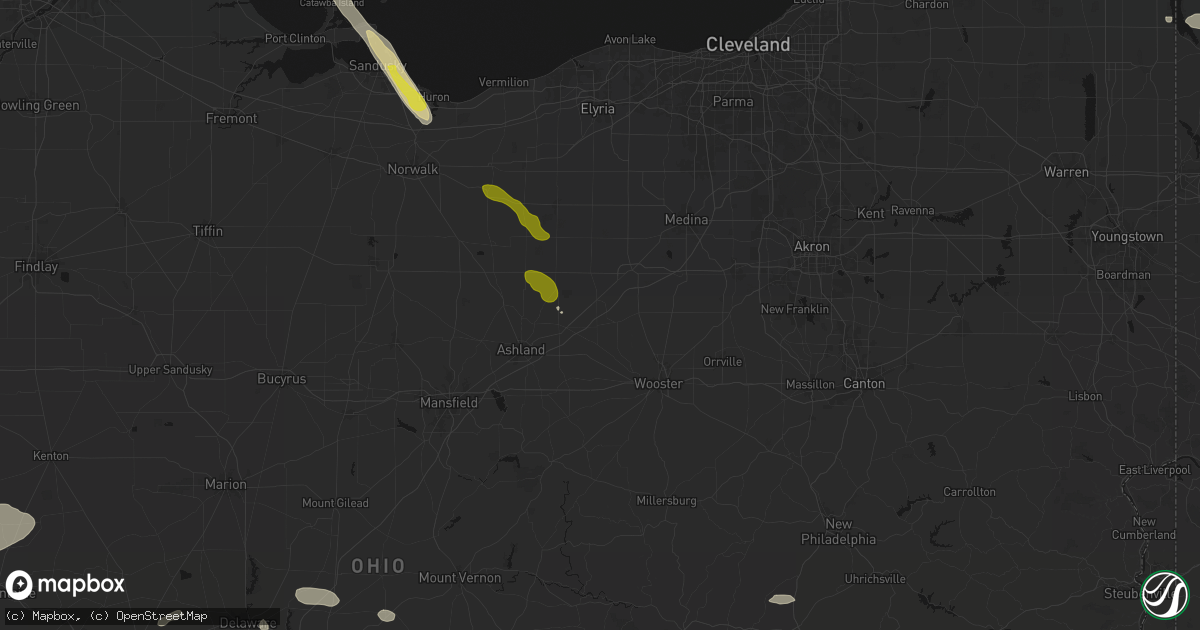 Hail map in West Salem, OH on June 6, 2026