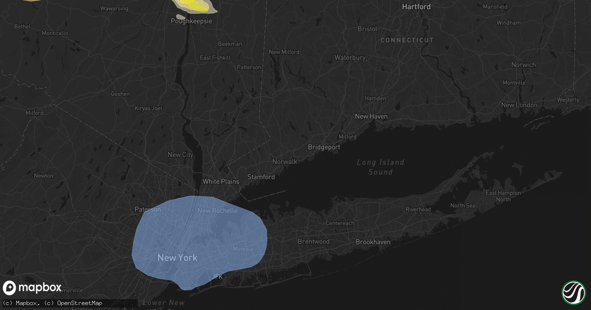 Hail map in Westport, CT on June 6, 2026