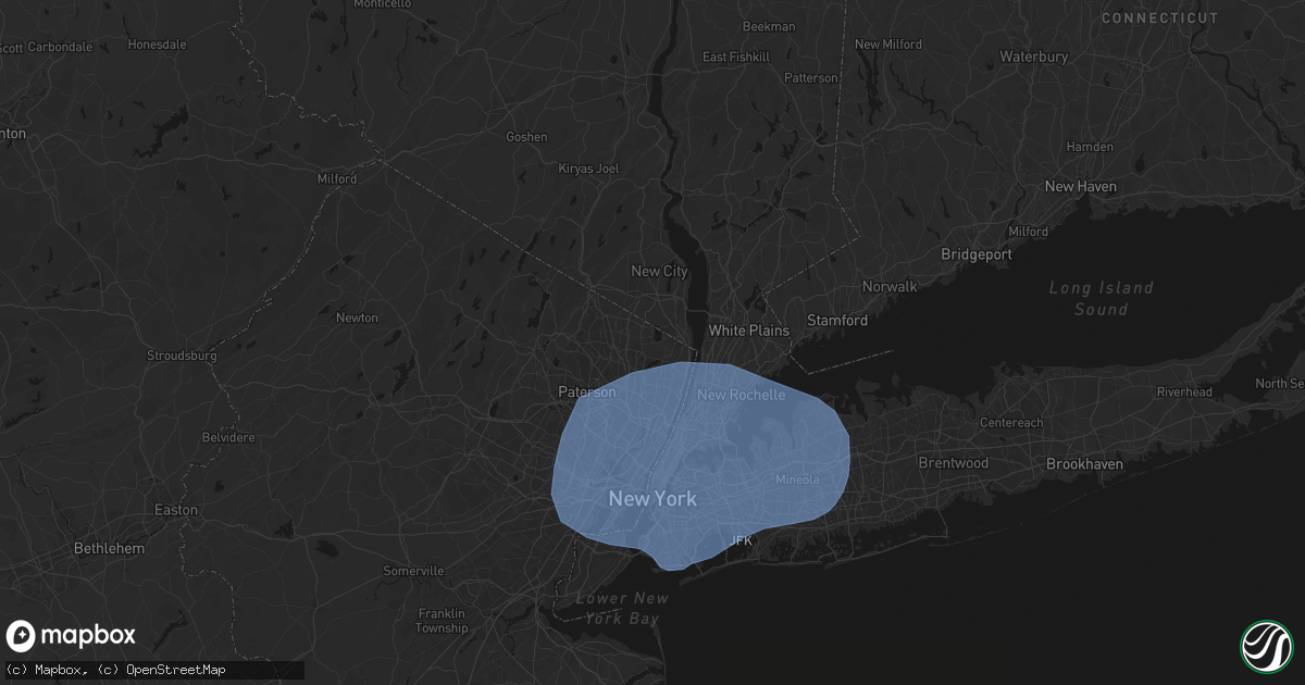 Hail map in Westwood, NJ on June 6, 2026
