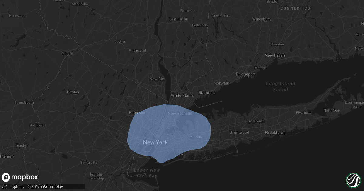 Hail map in White Plains, NY on June 6, 2026