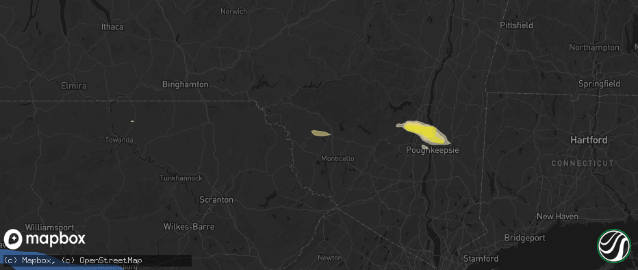 Hail map in White Sulphur Springs, NY on June 6, 2026