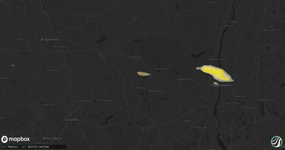 Hail map in White Sulphur Springs, NY on June 6, 2026