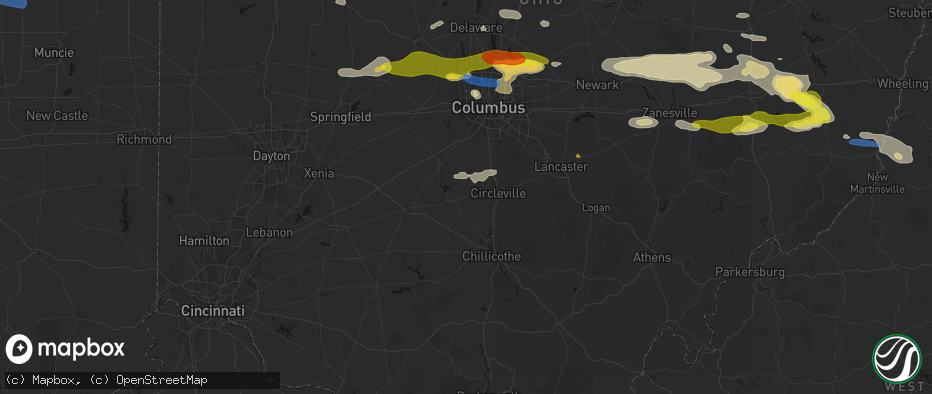 Hail map in Williamsport, OH on June 6, 2026