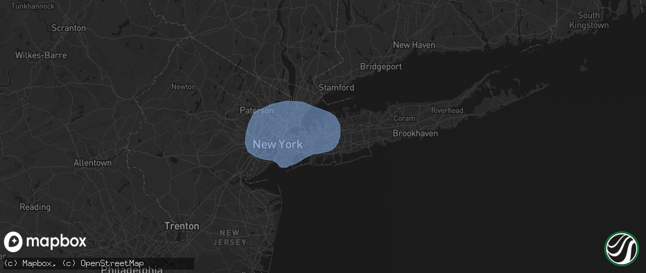 Hail map in Williston Park, NY on June 6, 2026