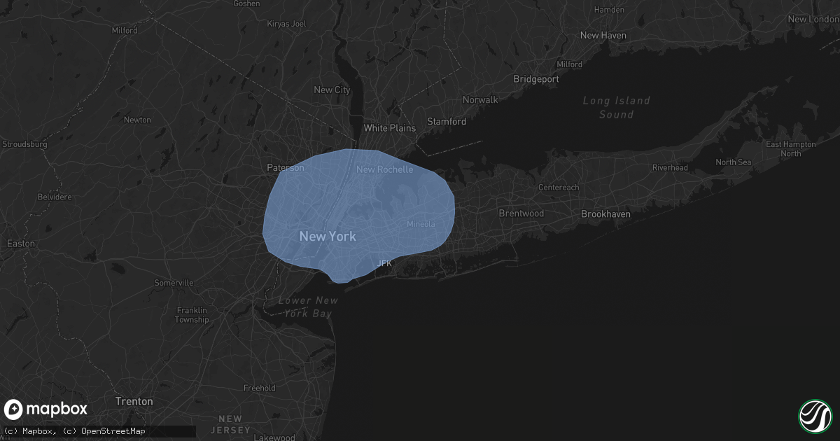Hail map in Williston Park, NY on June 6, 2026