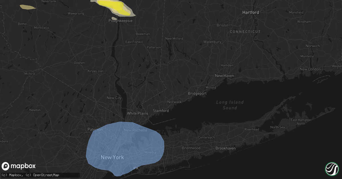 Hail map in Wilton, CT on June 6, 2026