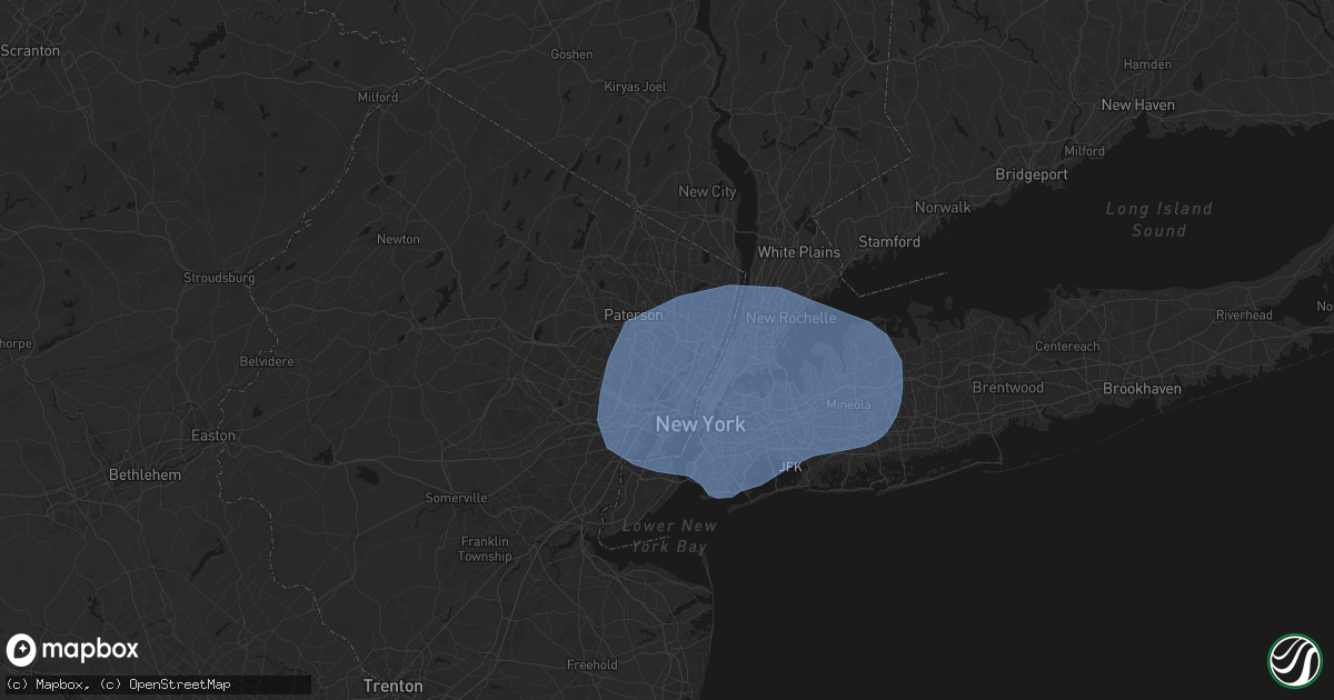 Hail map in Wood Ridge, NJ on June 6, 2026