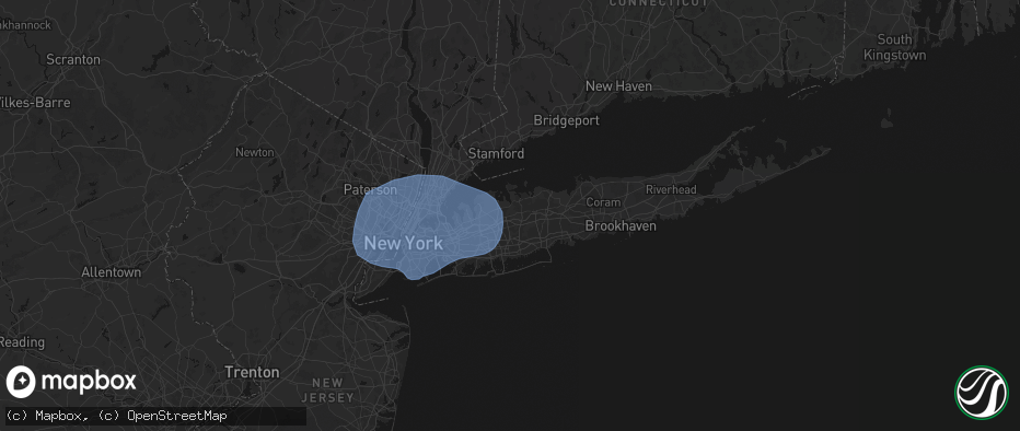 Hail map in Woodbury, NY on June 6, 2026