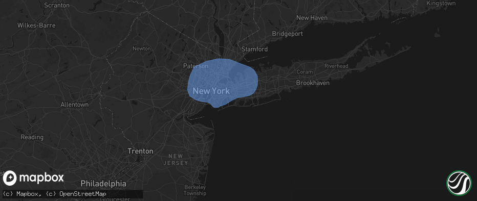 Hail map in Woodmere, NY on June 6, 2026