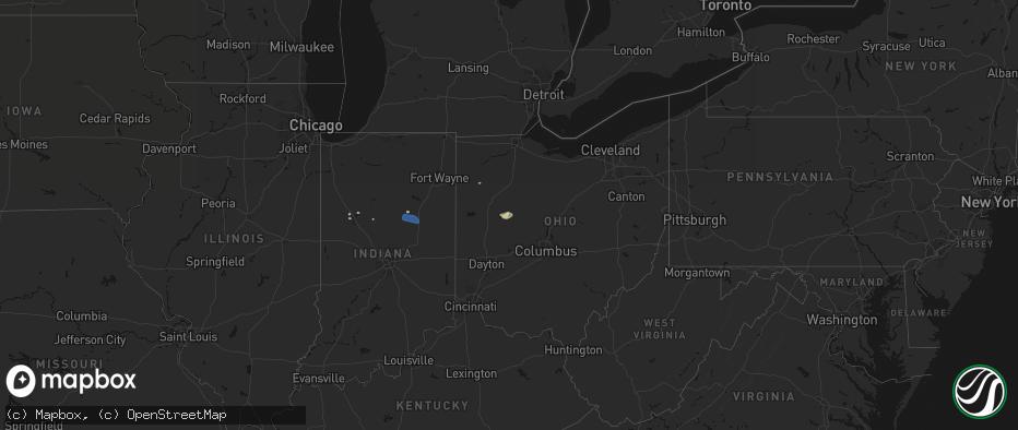 Hail map on June 6, 2026