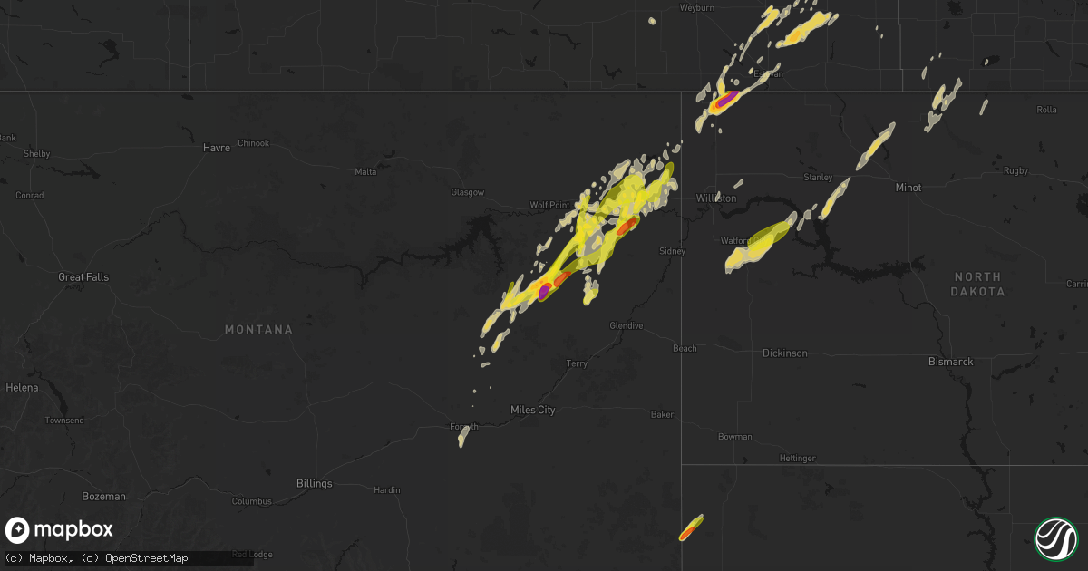 Hail map on June 6, 2026