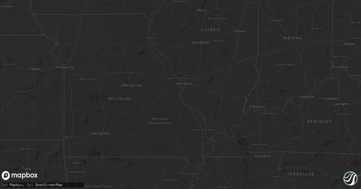 Hail map on June 7, 2012