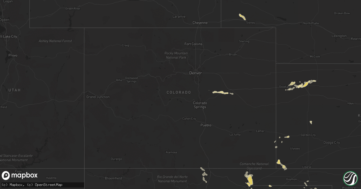 Hail map in Colorado on June 7, 2013