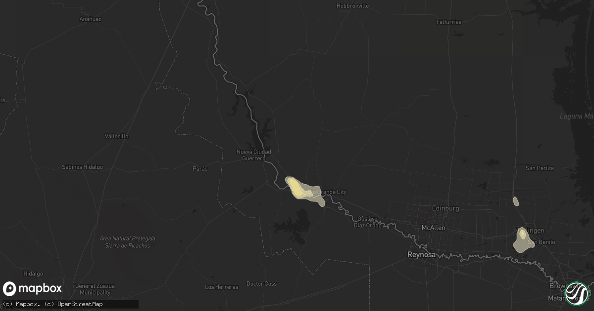 Hail map in Roma, TX on June 7, 2013