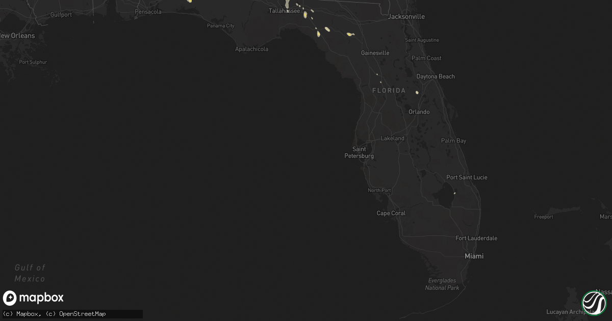 Hail map in Florida on June 7, 2014