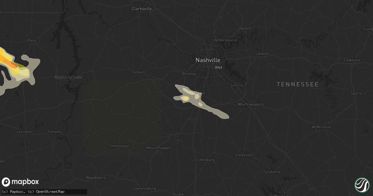 Hail map in Franklin, TN on June 7, 2014
