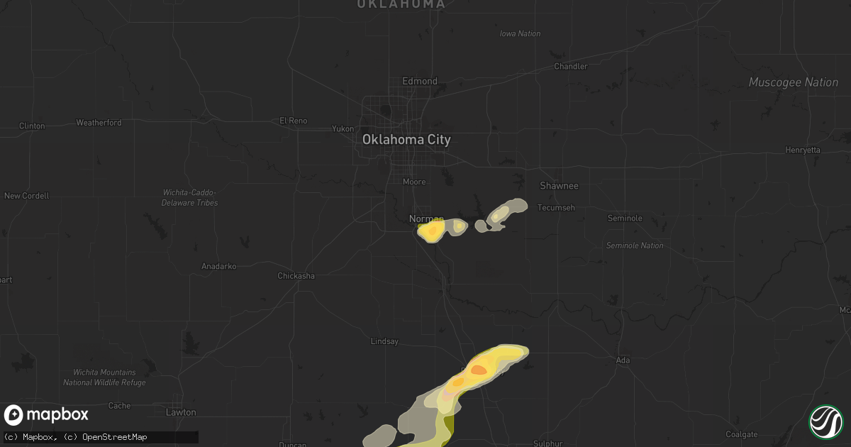 Hail map in Norman, OK on June 7, 2014