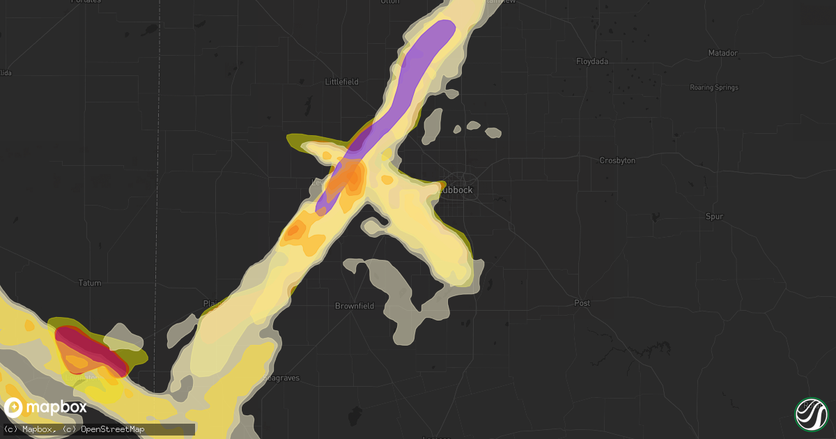 Hail map in Wolfforth, TX on June 7, 2014