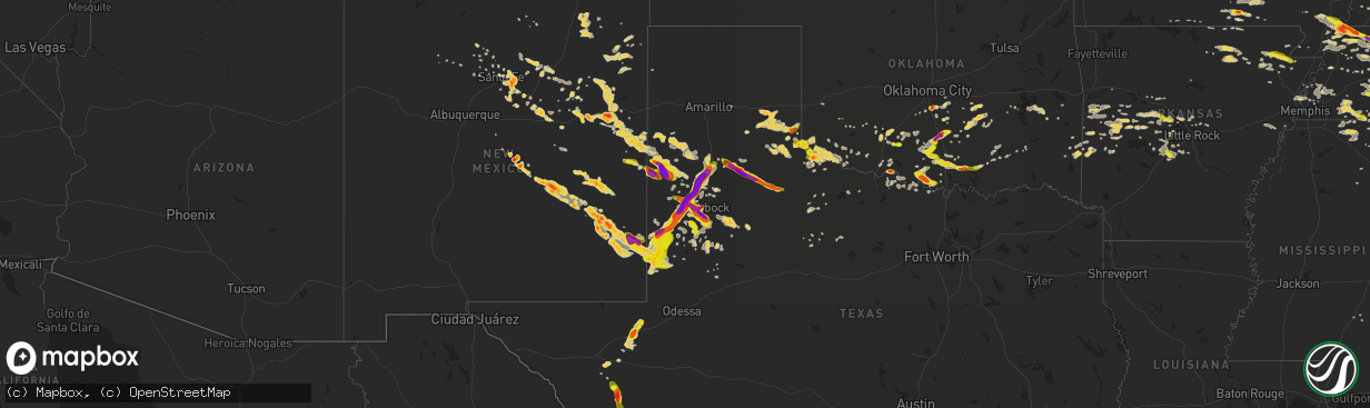 Hail map on June 7, 2014