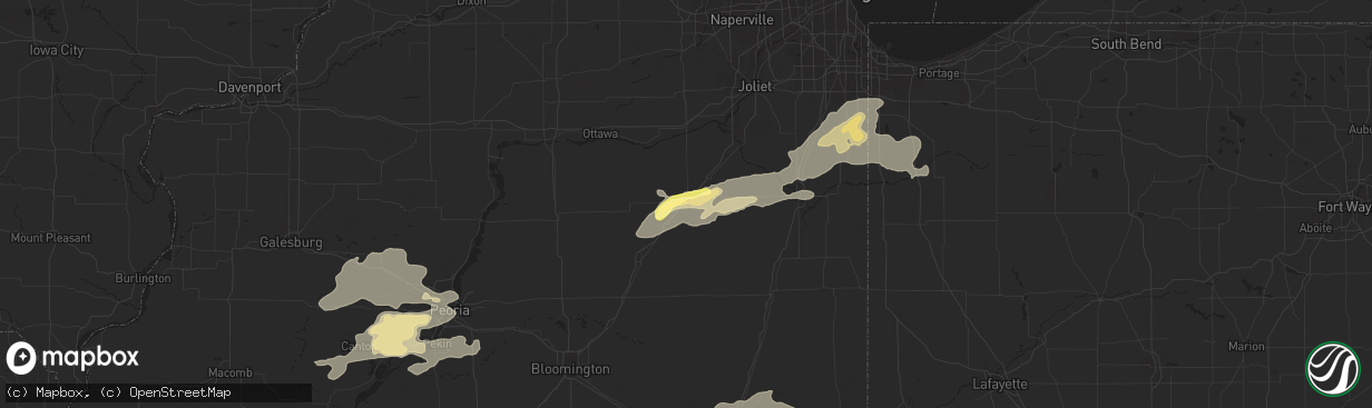 Hail map in Dwight, IL on June 7, 2015