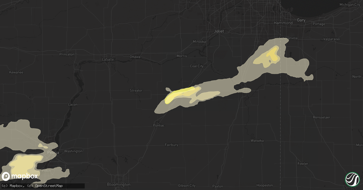Hail map in Dwight, IL on June 7, 2015