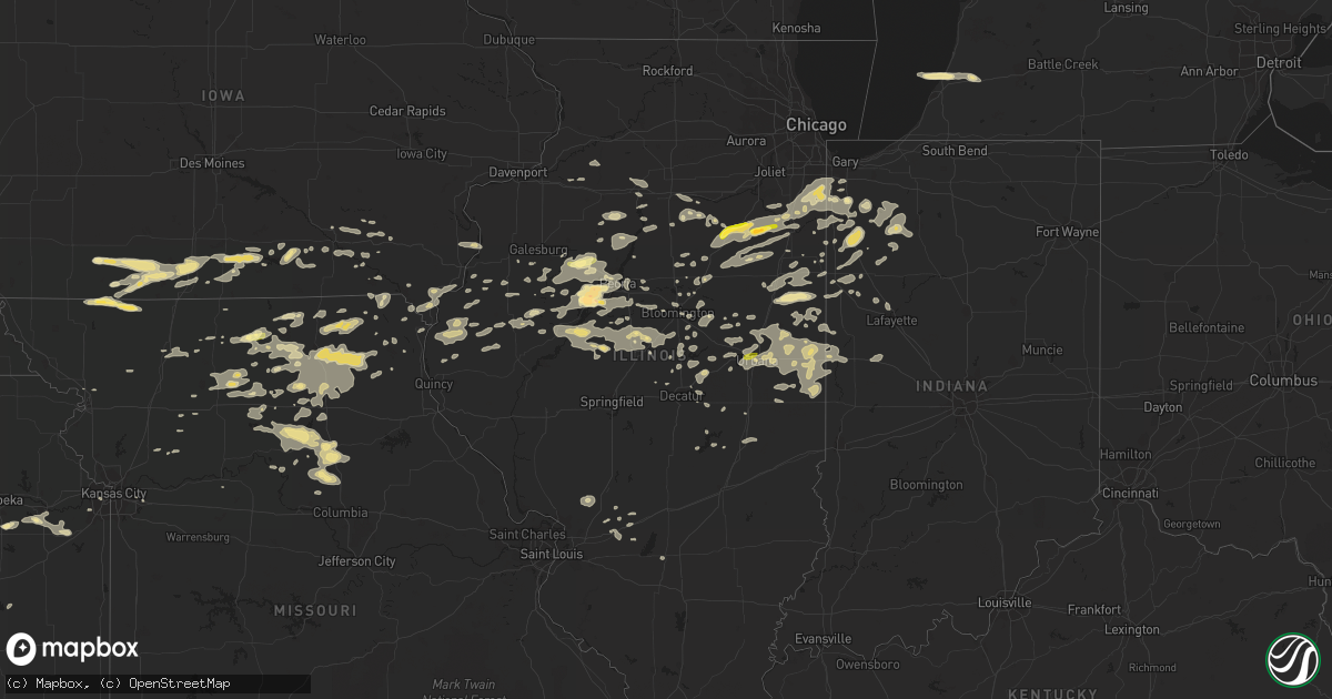 Hail map in Illinois on June 7, 2015