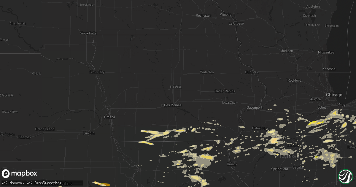 Hail map in Iowa on June 7, 2015