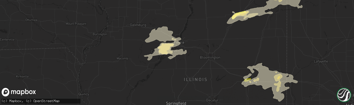 Hail map in Pekin, IL on June 7, 2015