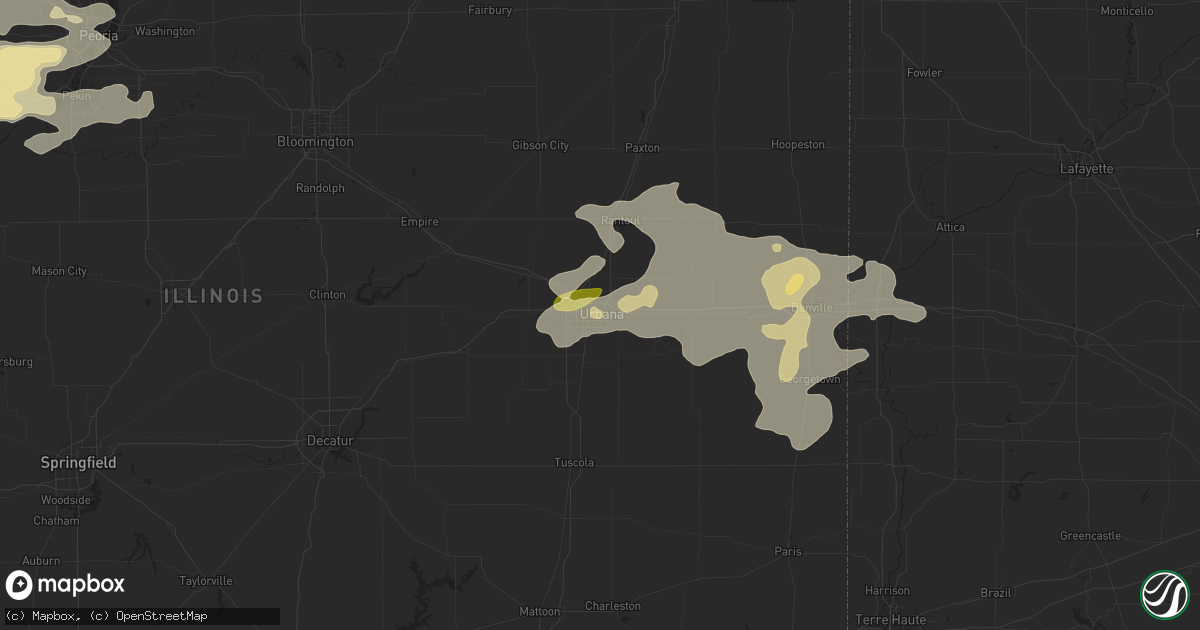 Hail map in Urbana, IL on June 7, 2015