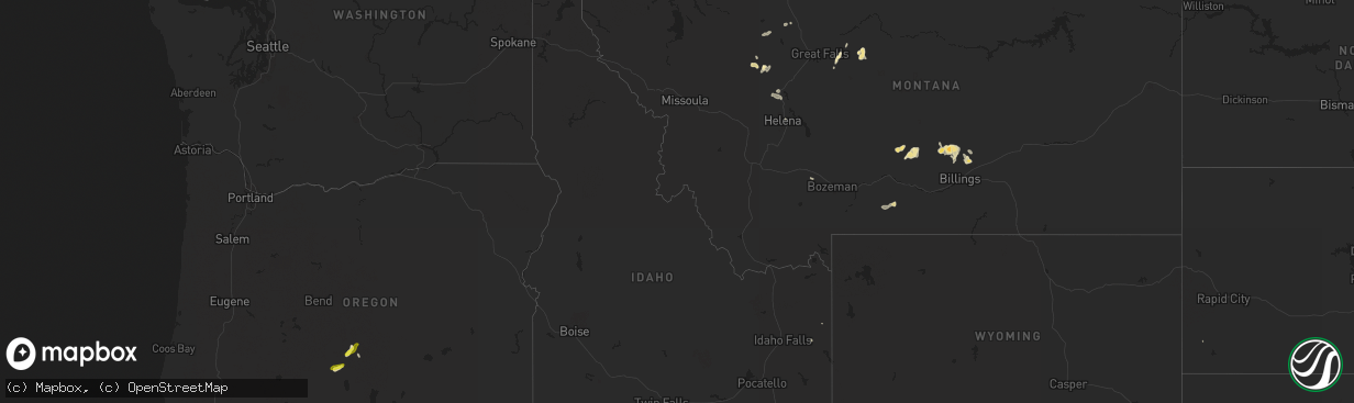 Hail map in Idaho on June 7, 2016