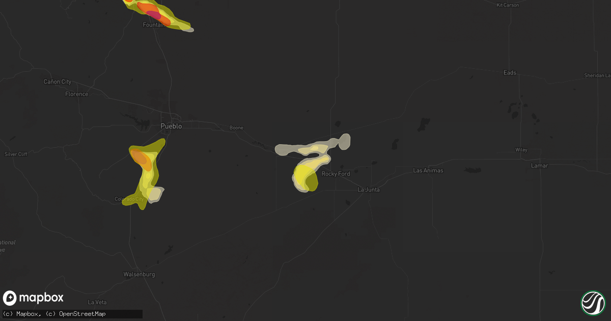Hail map in Manzanola, CO on June 7, 2016