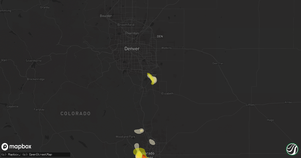 Hail map in Parker, CO on June 7, 2016