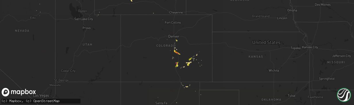 Hail map on June 7, 2016