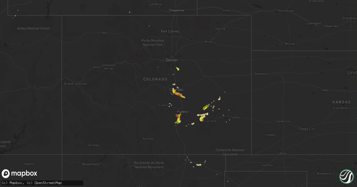 Hail map on June 7, 2016