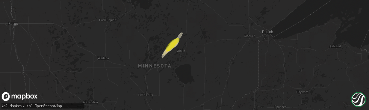 Hail map in Aitkin, MN on June 7, 2017