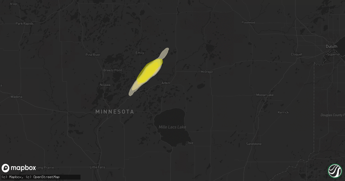 Hail map in Aitkin, MN on June 7, 2017