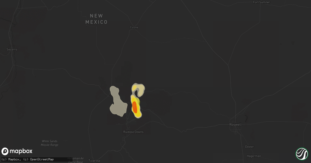 Hail map in Capitan, NM on June 7, 2017