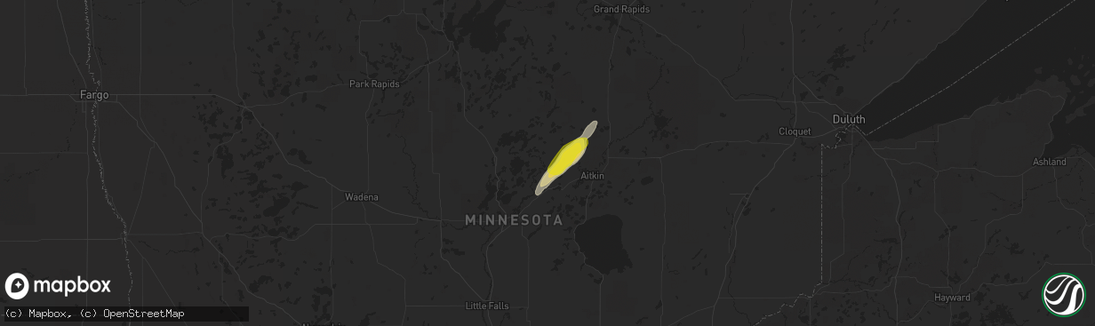 Hail map in Crosby, MN on June 7, 2017