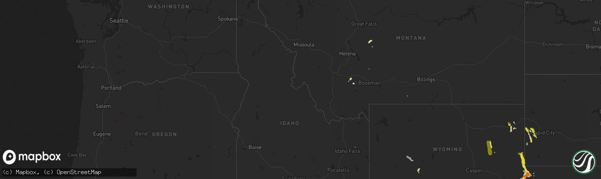 Hail map in Idaho on June 7, 2017