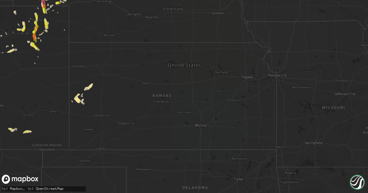 Hail map in Kansas on June 7, 2017