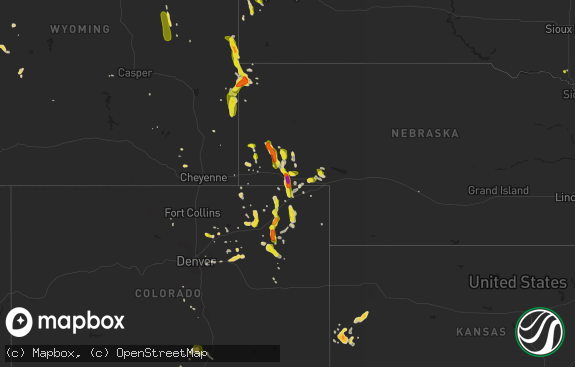 Hail map preview on 06-07-2017