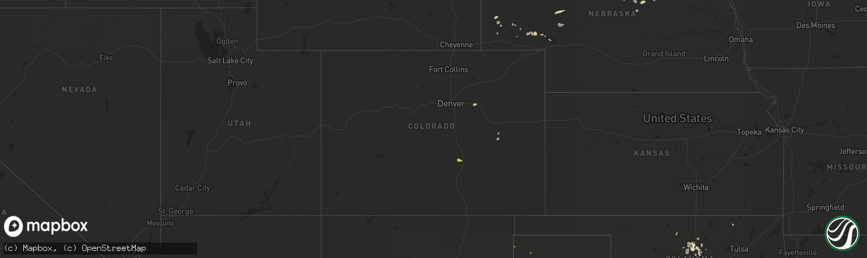 Hail map in Colorado on June 7, 2018