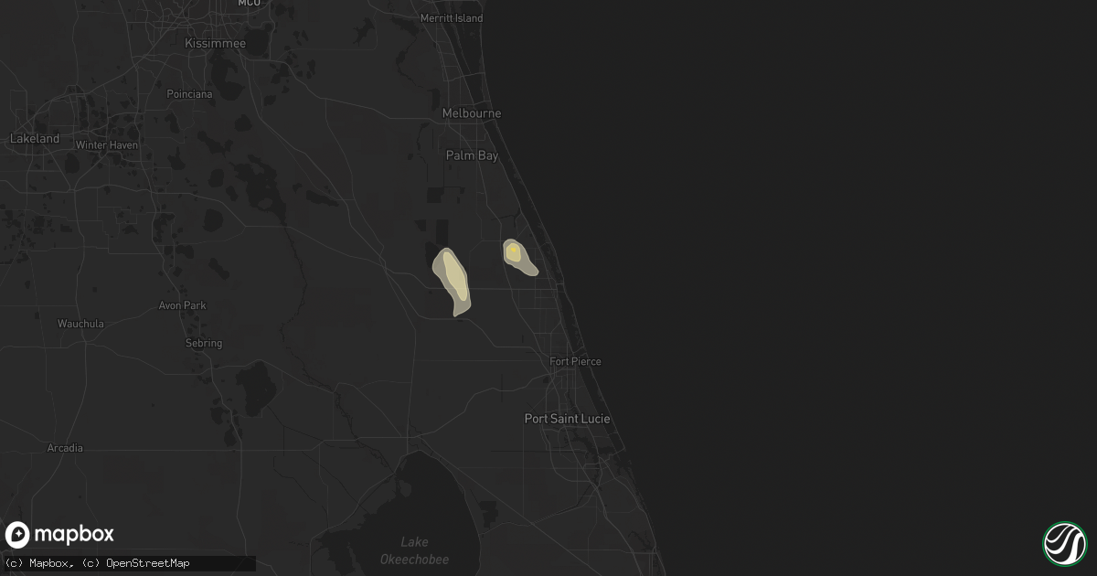Hail map in Vero Beach, FL on June 7, 2018