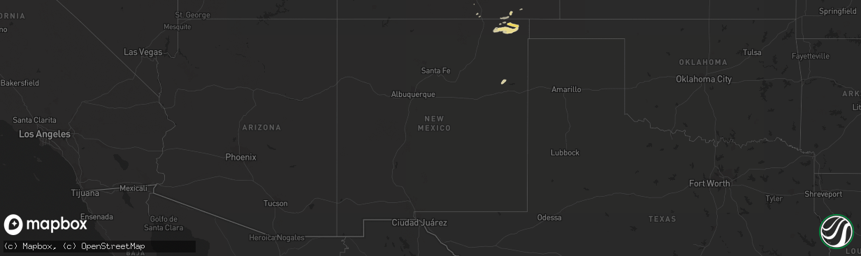 Hail map in New Mexico on June 7, 2019