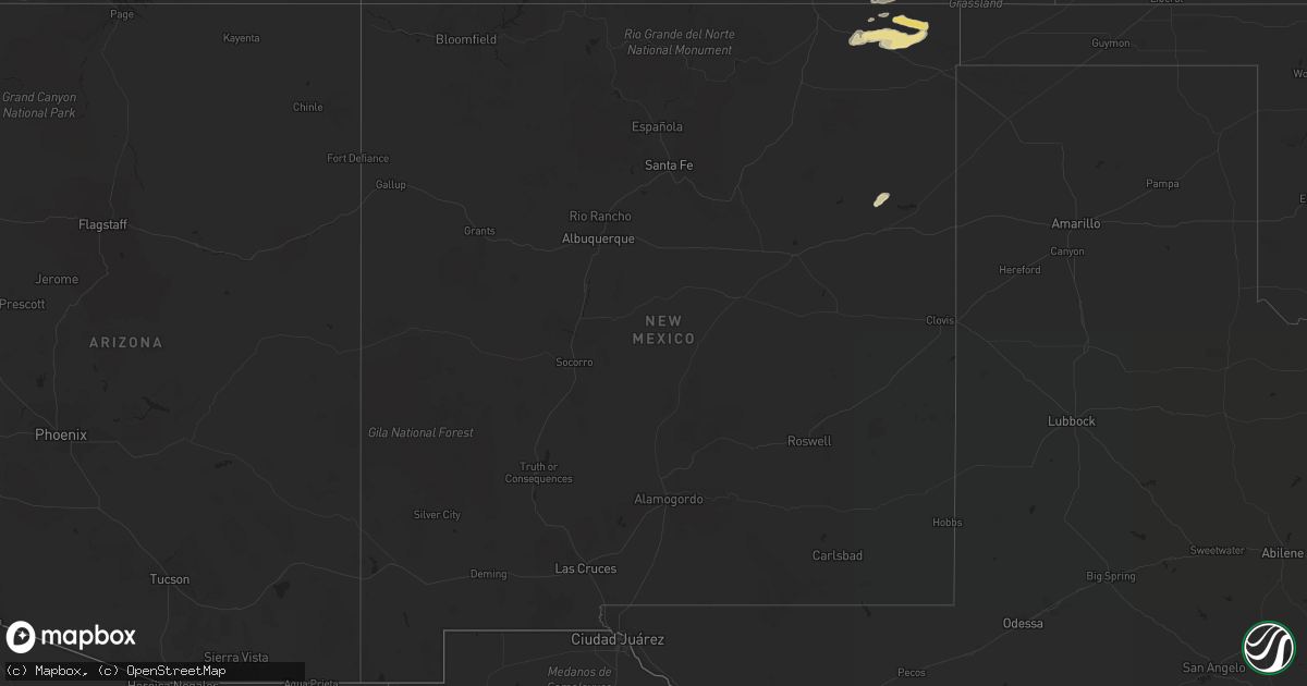 Hail map in New Mexico on June 7, 2019