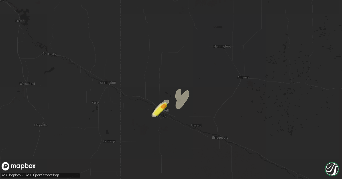 Hail map in Scottsbluff, NE on June 7, 2019