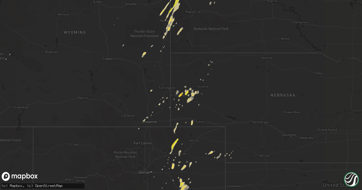 Hail map on June 7, 2019